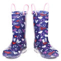 2020 New Fashion Waterproof Durable Pvc Material Rain Boots  Anti for Rain Easy-on Handles Shoes for Boys